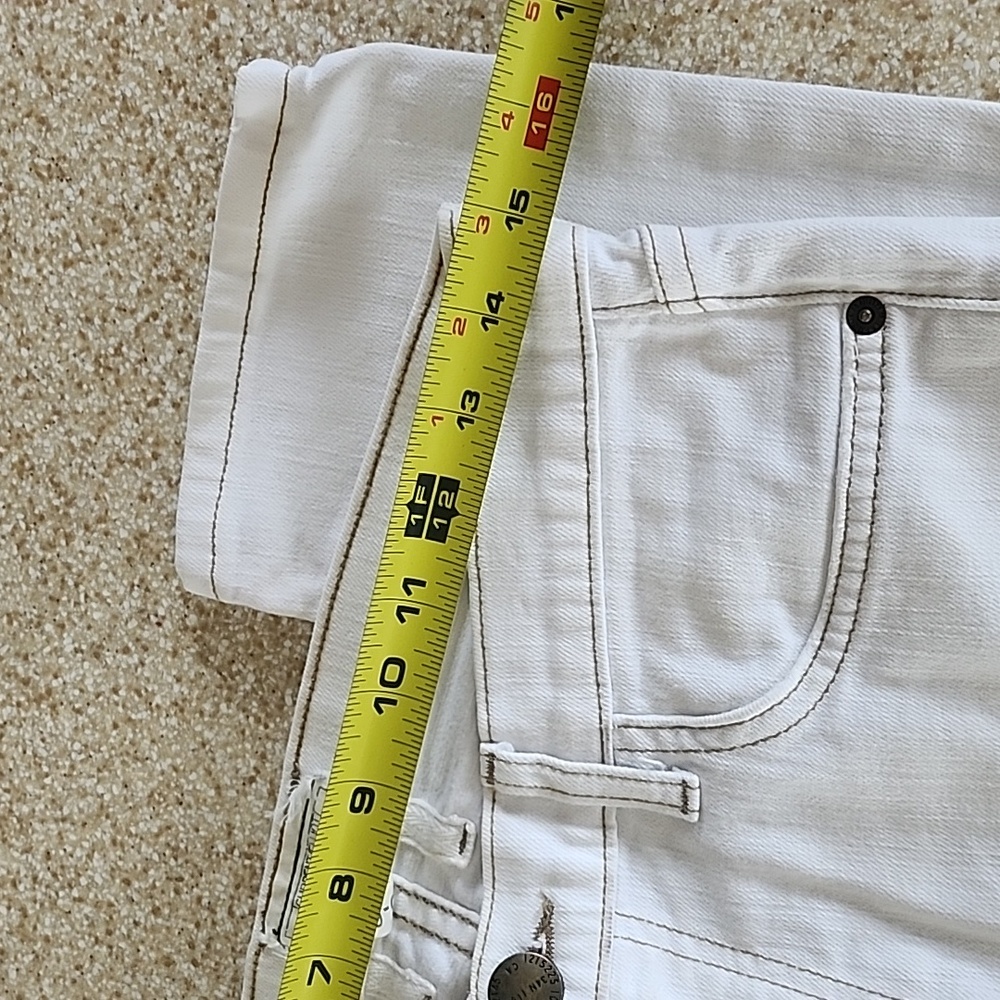 Current/ Elliott The Fling Sandy White Jeans Size 25 - Picture 5 of 13